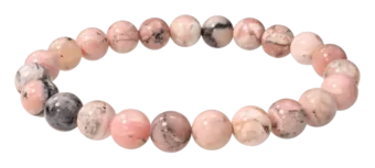 Bracciale in Opale Rosa AB perle 8-9mm