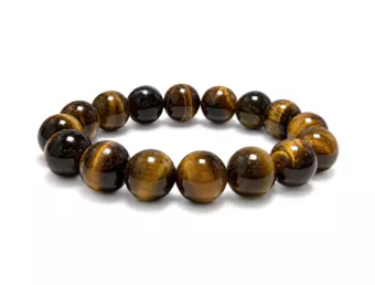 Bracciale Occhio di Tigre A perle 12mm