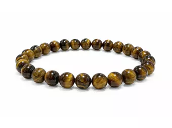 Bracciale in Occhio di Tigre A Perle 6 mm