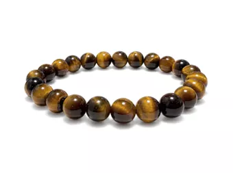 Bracciale in Occhio di Tigre AA Perle 8 mm