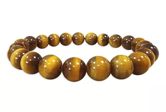 Bracciale in Occhio di Tigre AAA Perle 8 mm