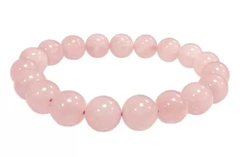 Bracciale Quarzo Rosa AB perle 10mm