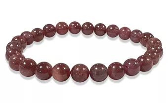Bracciale in Rubino AA perle 7-8mm