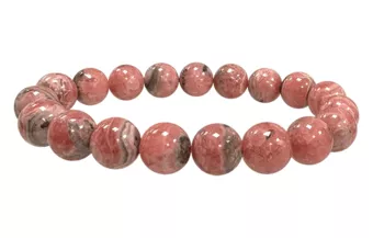 Bracciale in Rodocrosite Argentina A perle 9.5-10.5mm