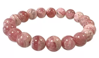 Bracciale in Rodocrosite Argentina AA perle 9.5-10.5mm
