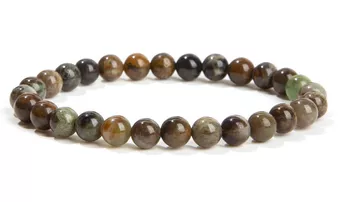Bracciale in Serpentino Cinese A perle 6-7mm