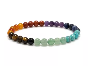 Bracciale 7 Chakra A Perle 6 mm