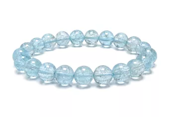 Bracciale Topazio Blu AAA perle 6-7mm