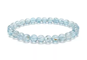 Bracciale Topazio Blu AAA perle 6-7mm