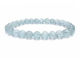 Bracciale Topazio Blu AAA perle 6-7mm