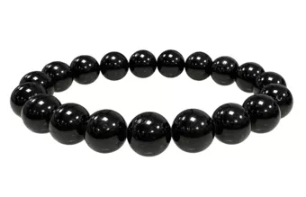 Bracciale Tormalina Nera A perle 10mm