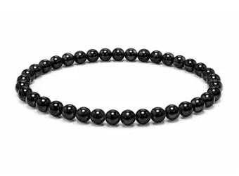 Bracciale in Tormalina Nera A perle 4mm