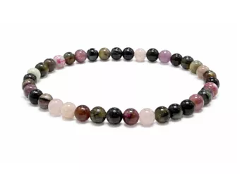 Bracciale in Tormalina Multicolore A Perle 4-5 mm