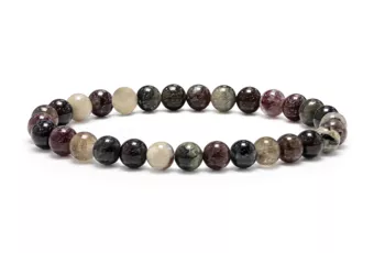 Bracciale in Tormalina Multicolore A Perle 6-7 mm