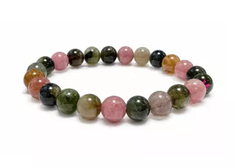 Bracciale in Tormalina Multicolore AA+ Perle 7,5-8,5 mm