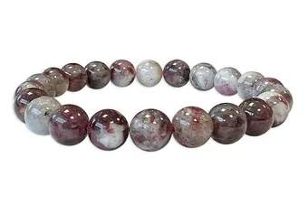 Bracciale In Tormalina Rosa A Perline Da 8 mm
