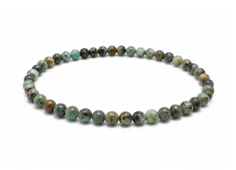 Bracciale in Turchese Africano Naturale AB Perle 4-5 mm
