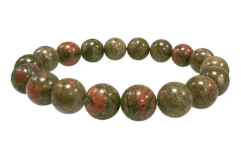 Bracciale in Unakite A perle 10mm