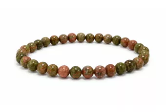 Bracciale in Unakite A perle 6mm