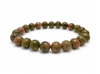 Bracciale in Unakite A Perle 8-9 mm