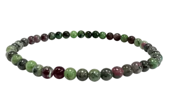 Bracciale Rubis Zoïsite A perles 4mm