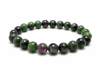 Bracciale in Rubino Zoisite A Perle 8-9 mm