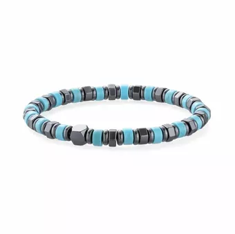 Bracciale in Turchenite ed Ematite A perle 6mm