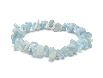 Bracciale Chips Acquamarina AA 5-8mm