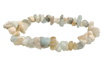Bracciale Amazzonite Multicolor chips 5-8mm 18cm