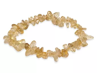 Bracciale con scaglie di citrino riscaldato 5-8 mm 18 cm