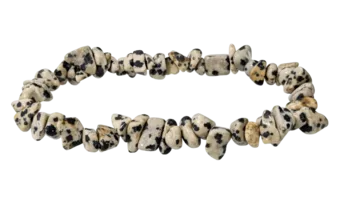 Bracciale chips di Diaspro Dalmata A 5-8mm