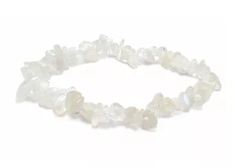 Bracciale Chips in Pietra di Luna Bianca Peristerite AA 5-8mm
