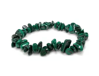 Bracciale in Malachite con Pietre Irregolari A 5-8mm