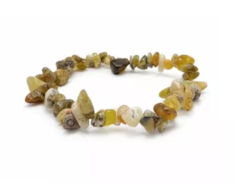 Bracciale in Opale Gialla con Pietre Irregolari AB 5-8mm