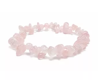 Bracciale Chips in Quarzo Rosa AB 5-8mm