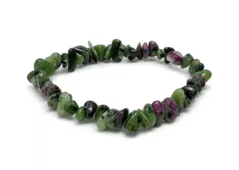 Bracciale in Rubino Zoisite con Pietre Irregolari A+ 5-8mm