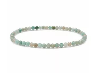 Bracciale in Amazzonite Sfaccettata Qualità A – Perle 3 mm
