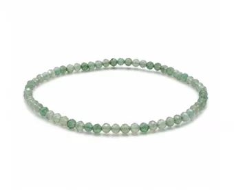 Bracciale in Avventurina Verde Sfaccettata Qualità A – Perle 3 mm