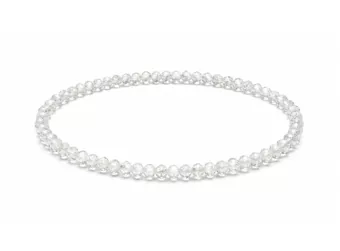 Bracciale in Cristallo di Rocca Sfaccettato Qualità A – Perle 3 mm