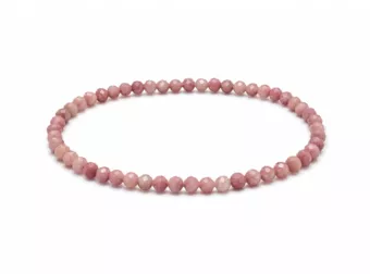 Bracciale in Rodonite Australiana Sfaccettata Qualità A – Perle 3 mm