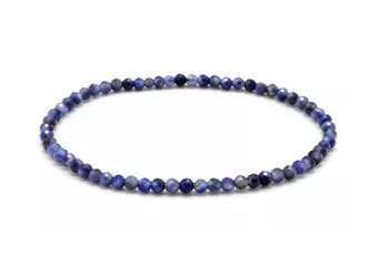 Bracciale in Sodalite Sfaccettata Qualità A – Perle 3 mm