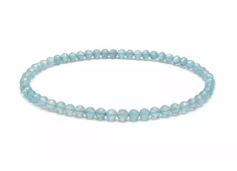 Bracciale in Topazio Azzurro Sfaccettato AAA – Perline da 3 mm