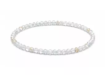 Bracciale in Topazio Bianco Sfaccettato AA – Perline da 3 mm