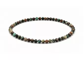 Bracciale in Turchese Peruviano Sfaccettato A – Perle 3 mm