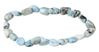 Bracciale Pietre Rotolate Larimar AA 5-8 mm