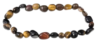 Bracciale a occhio di tigre A con pietre multi-laminate