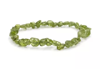 Bracciale in Peridoto con Pietre Burattate A+ 6-8 mm