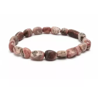 Bracciale con Pietre Burattate in Rodocrosite Argentina A 6-8mm