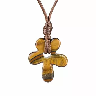 Collana con fiore occhio di tigre A