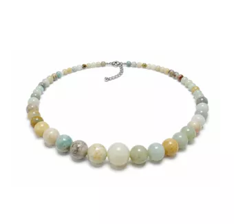 Collana Graduata in Amazzonite Multicolore A Perle 4-12mm 50cm